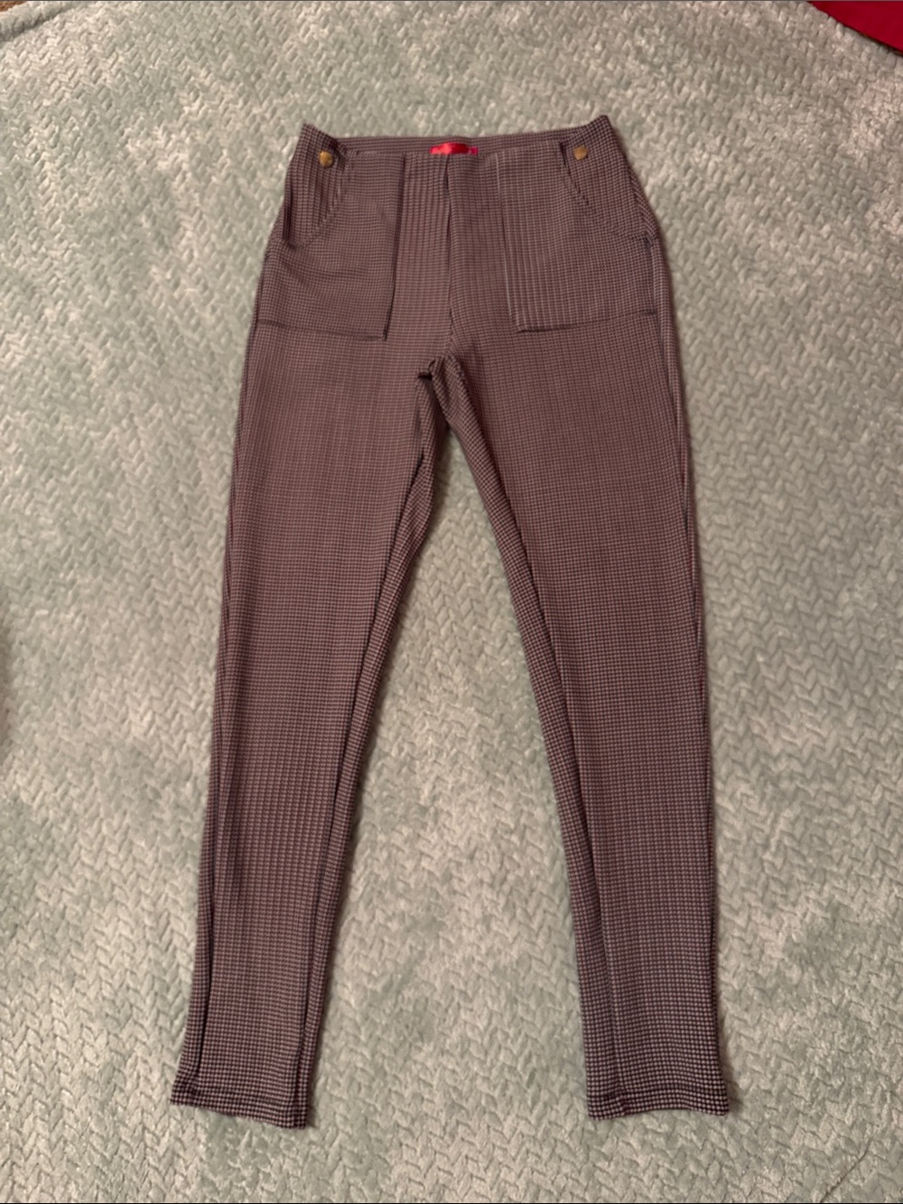 Women’s Stretch Slim Leggings in Taupe Houndstooth